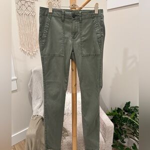 Cabi Olive Green Utility Slim Straight Pants Size 6